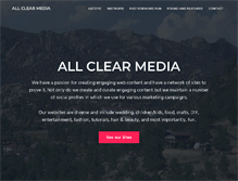 Tablet Screenshot of allclearmedia.com